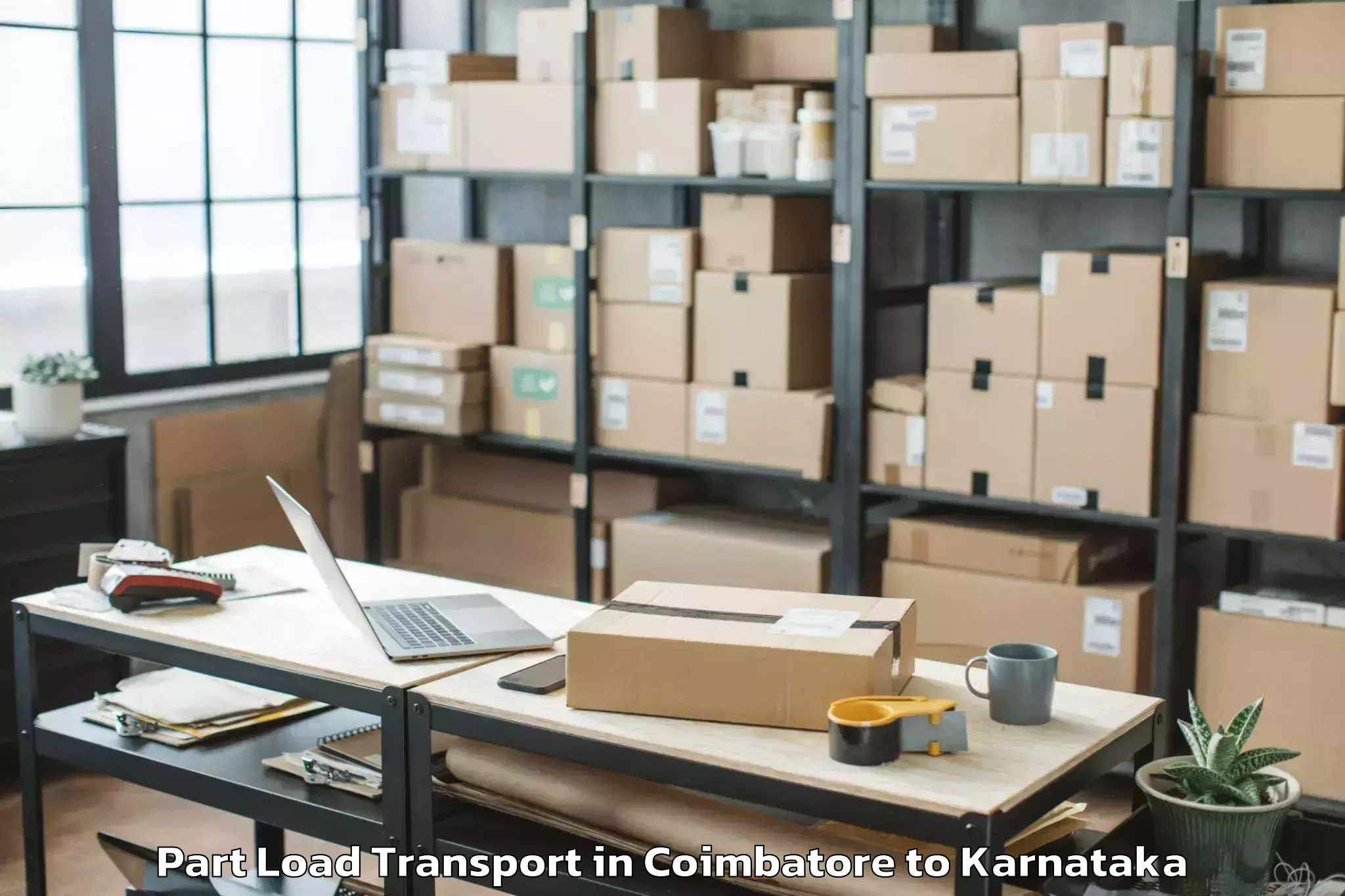 Book Coimbatore to Karempudi Part Load Transport